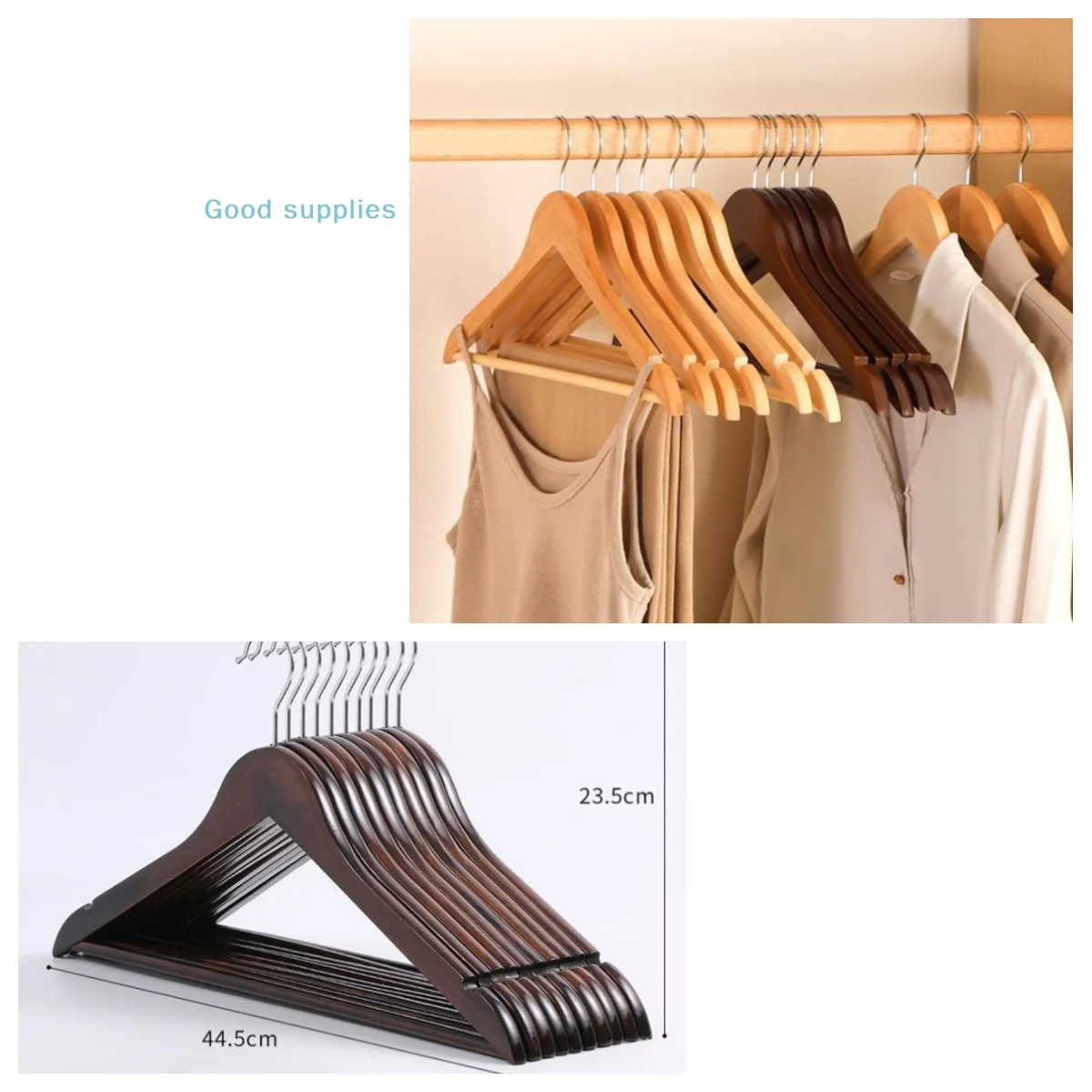 Set mit 2/4 Massivholz-Kleiderbügeln für Bekleidungsgeschäft, Kleiderschrank, Zuhause, nahtloser Kleiderständer für Erwachsene, Holz-Kleiderbügel für den Heimgebrauch