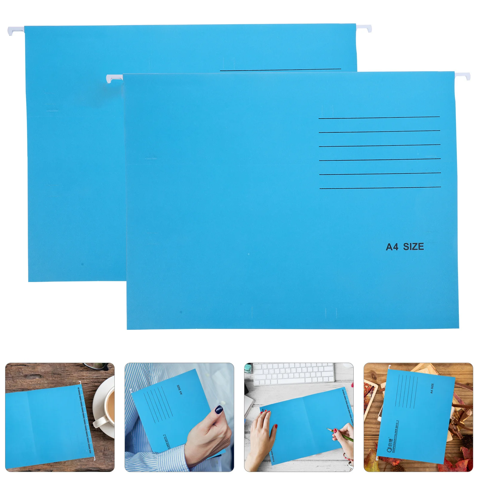 

6pcs Thickened Paper Iron File Folders A4 Hanging For Filing Cabinet Document Organizer Portable Receipt Holder Office