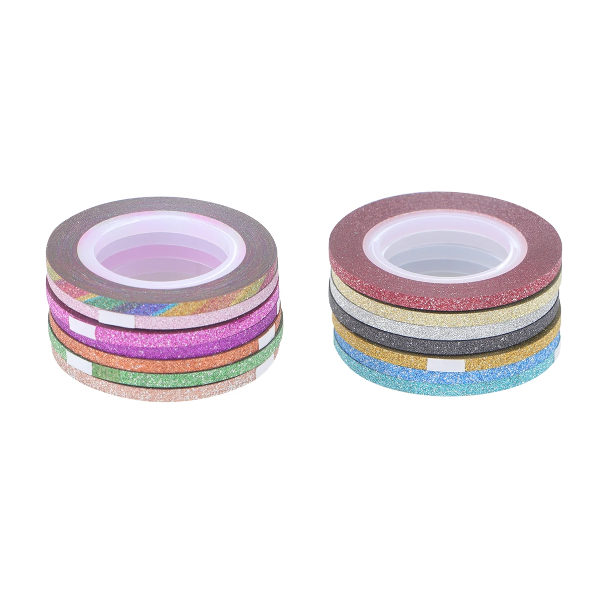 

14 Rolls Sparkle Nail Tapes Self Adhesive Decoration DIY Striping Tool for Manicure Pedicure French Nail Art Stickers