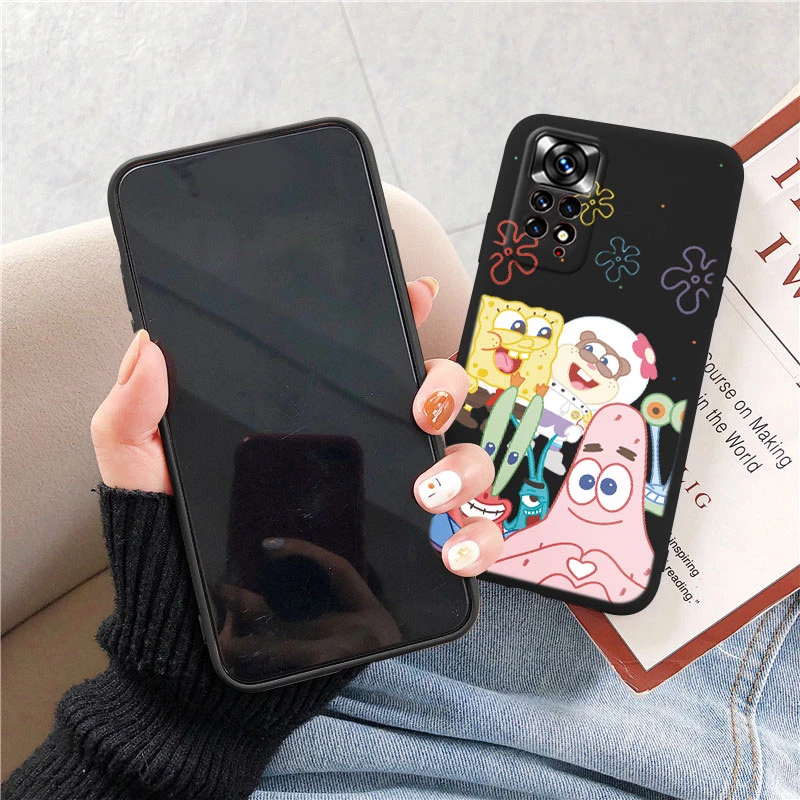 Etui na telefon Funny Cartoon SpongeBob SquarePants do Xiaomi Redmi Note 11 11S Note 11S 4G Cute Patrick Star Silicone Soft TPU Cover