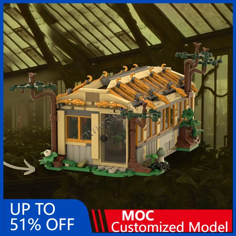 621 PCS Construction Herbology Greenhouse Expansion MOC Customize Modular Building Block Model Popular DIY Assembly Toy Gift
