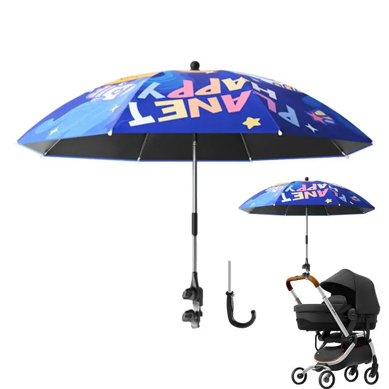 

Stroller Umbrella Sun-Proof Stroller Parasol Clip on Baby Stroller Sun Protection UV Protection Umbrella Sun Shade for Trolley