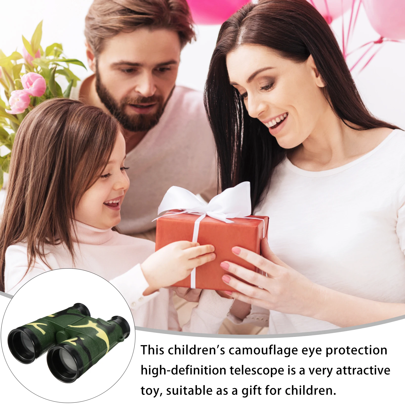 

1 set Camouflage Kid High Definition Dual Tube Telescope For Bird Watching Star Gazing Hiking Travel Outdoor Learning