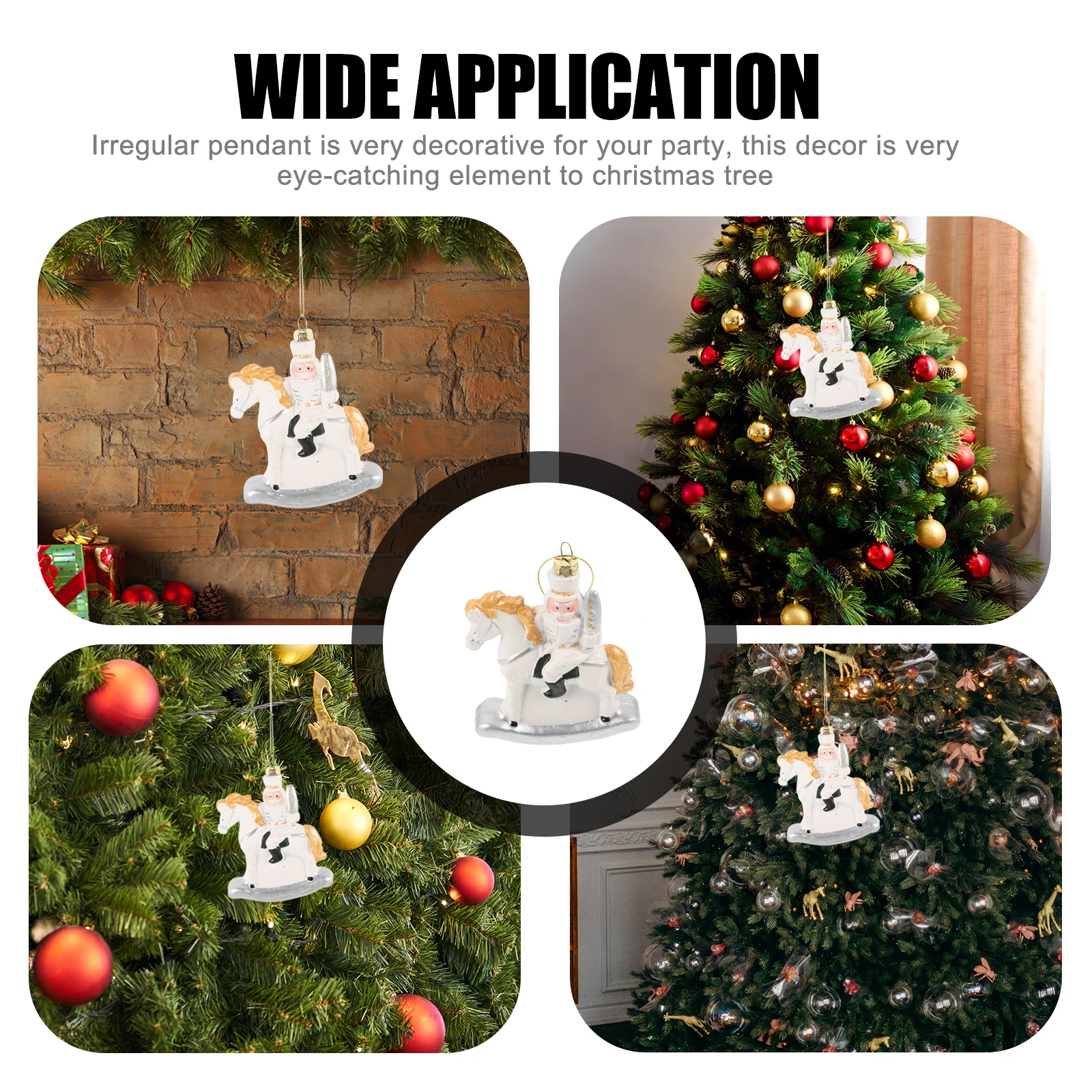 

Creative Vintage Christmas Tree Ornament Hanging Decoration Irregular Pendant for Nordic Xmas Tree Decor and Xmas Party