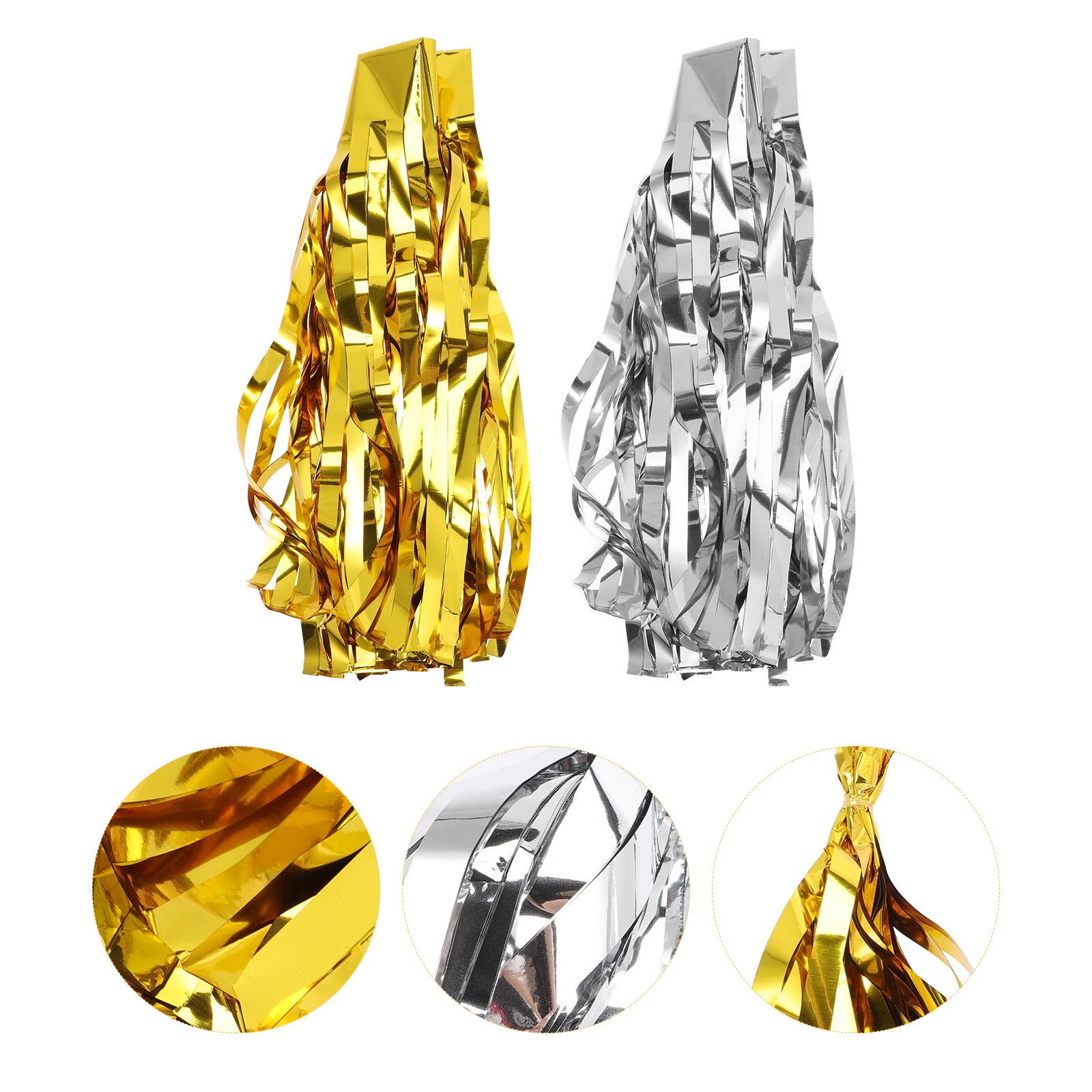 

50pcs Fringe Bobo Ball Banner Wedding Birthday Party Decor Reusable Garland For Wall Ceiling Door Window Decoration Tassel