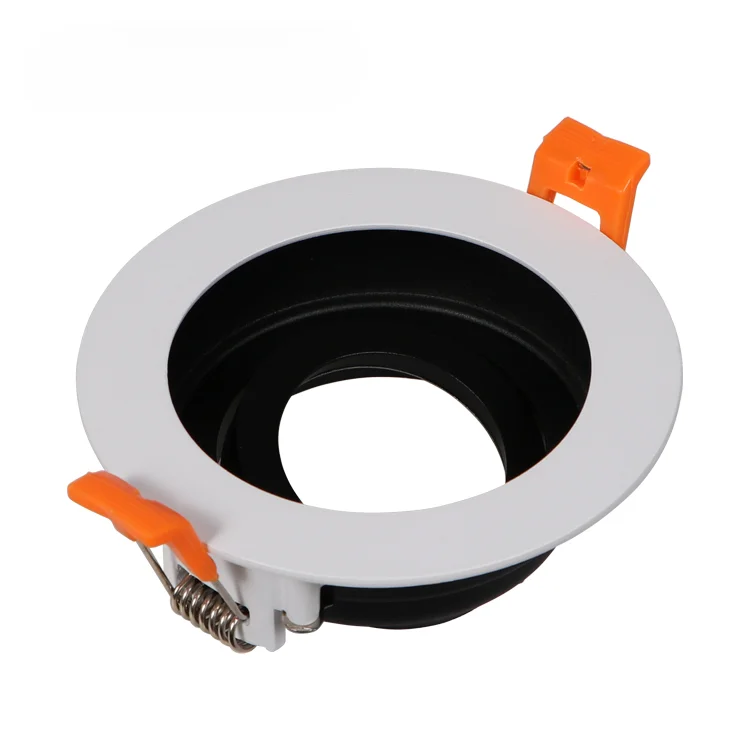 

Simple Double Color Style MR16 Spotlight Housing Hole 75mm GU10 LED Module Round Back Clip Recessed Down Light Frame Home Decor