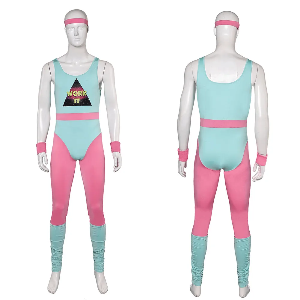 Trajes de treino para homens e mulheres, exercício anos 80, Trajes de ginástica Cosplay, Trajes de ginástica, roupas Halloween, adulto