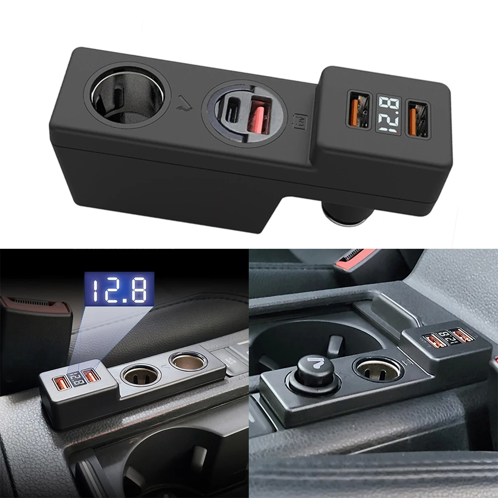 12V USB Car Charger Built-in Fuse Car Charger Fuse Circuit Protection ABS Plastic Housing Safe Charging Protection