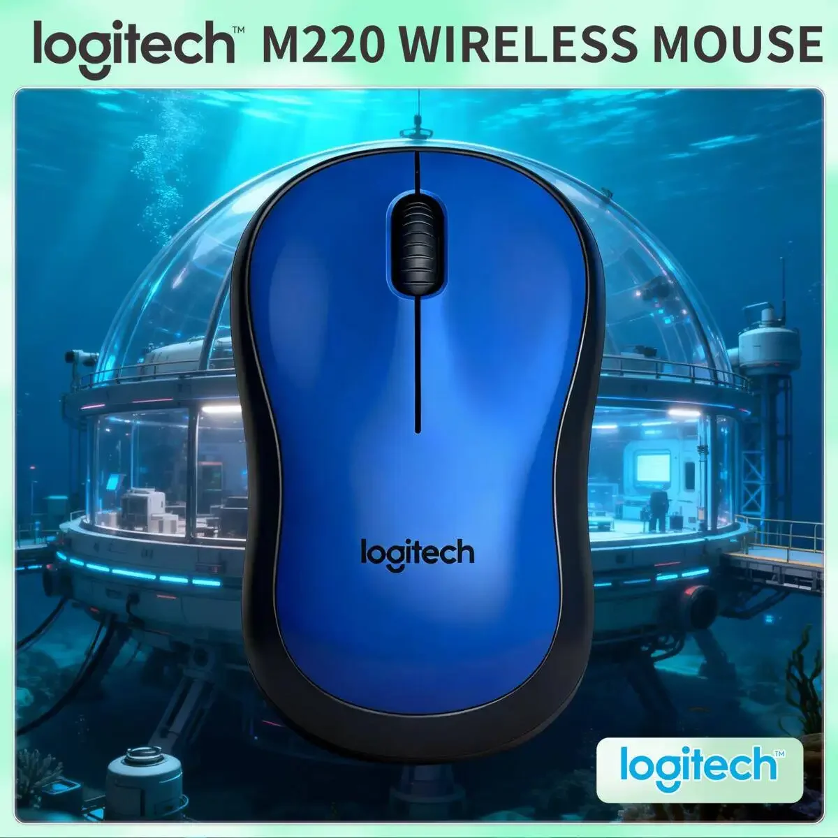 

Бесшумная беспроводная мышь Logitech M220, 2,4 ГГц, USB-приемник Nano, эргономичная рукоятка, высокоточное отслеживание на различных поверхностях для ПК, Mac