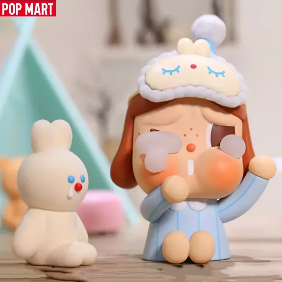 POP MART CryBaby Blue Pajama Elevator Series Blind Box Toys Kawaii Anime Action Figure Caixa Caja Surprise Mystery Box Dolls