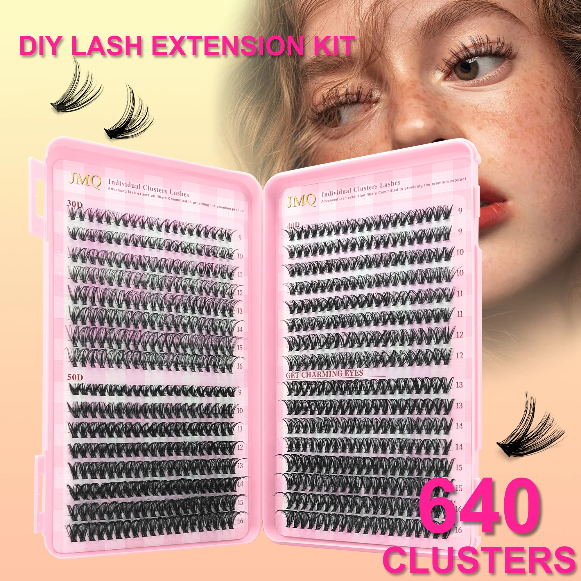 

32Rows Individual Cluster Grafting 30D/40D/50D/60D/80D Wholesale Large Capacity DIY Cluster Lashes