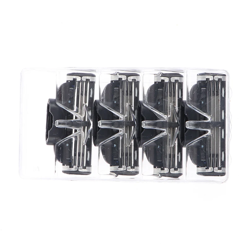 4Pcs Men Razor Blades for Mach 3 Shaver Shaving Cartridges Refill