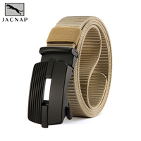 Men's Golf Sports Elastic Belt Tactical Belt Metal Automatic Buckle Tough Stretch Nylon Men Military Belt 125CM