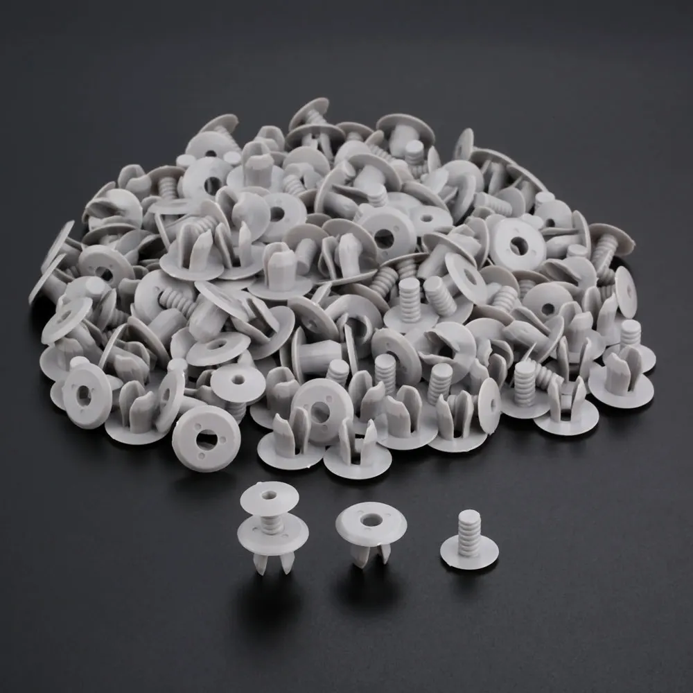 50Pcs Auto Fasteners Trim Panel Lining Clips Gray Plastic Retainer Car Clips for VW Volkswagen T4 T5 Transporter Eurovan