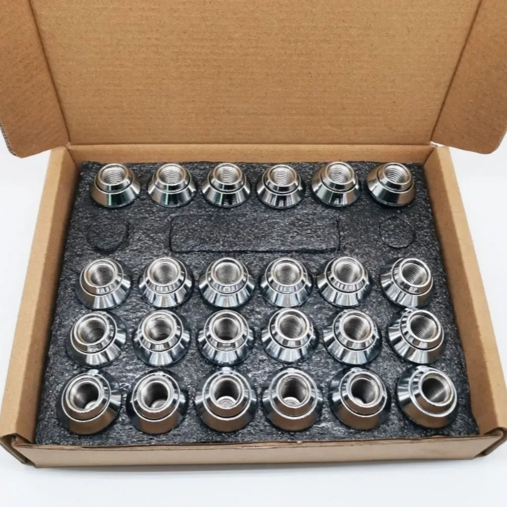 

24pcs Wheel Lug Nuts Screws Suit for Ford Focus Mondeo Kuga EcoSport M12x1.5 Hex 19mm Thickness 31mm