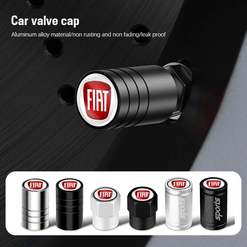 Couvercle de bouchon de Valve de roue de pneu de voiture, accessoires automobiles pour FIAT 500 Ducato Panda Grande Punto Tipo Abarth Pulse Strada 600 500L Mobi