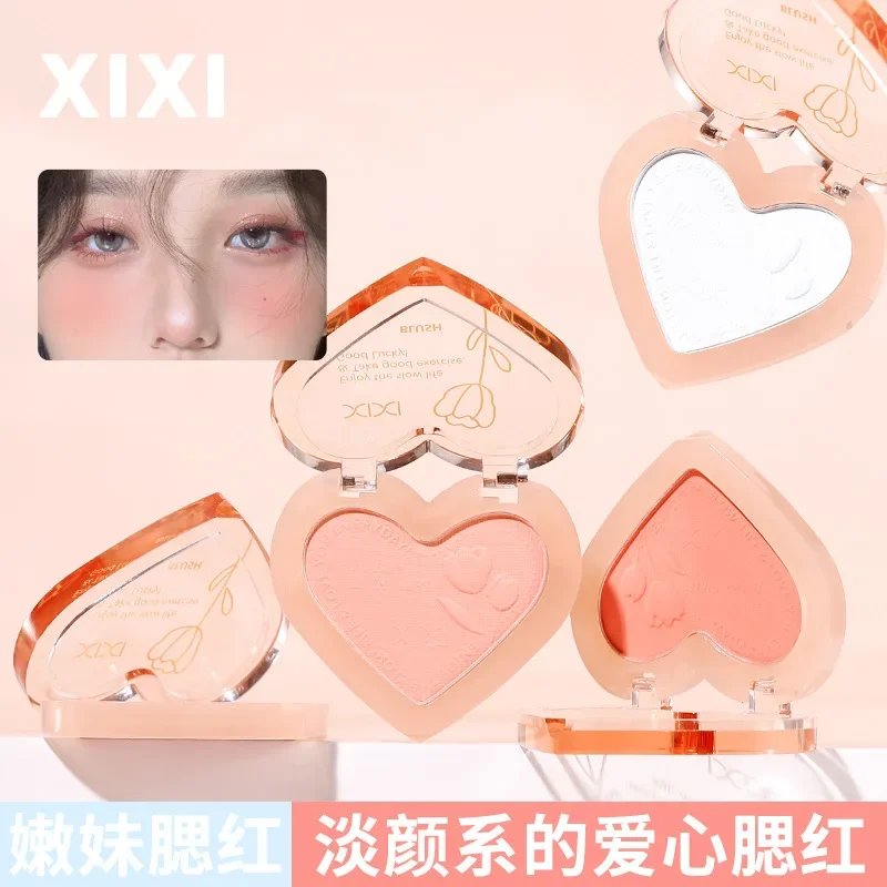 xixi monochrome love blush pure desire wind expansion color natural naked makeup trimming brightening peach powder matte rouge