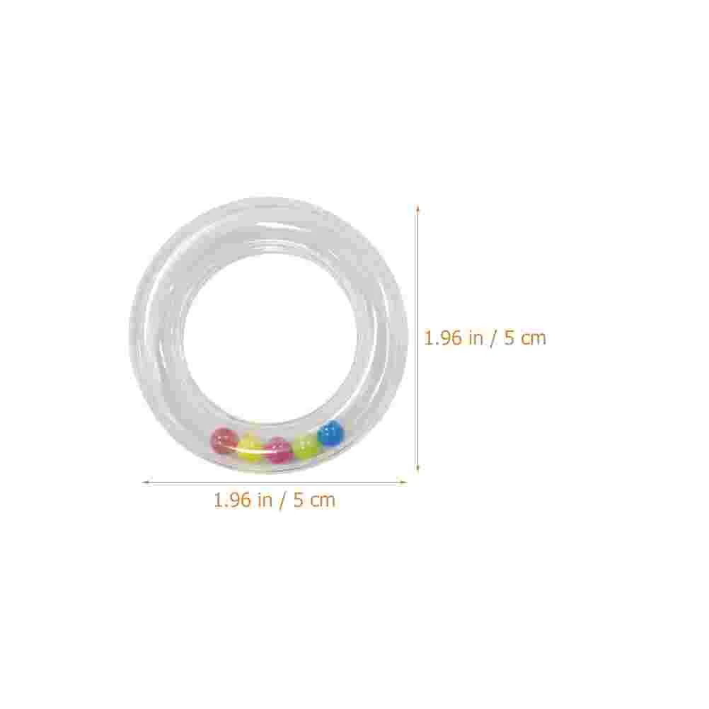 4-delige transparante cirkelrammelaar speelgoed pasgeboren rustgevende handheld rammelaars plastic baby