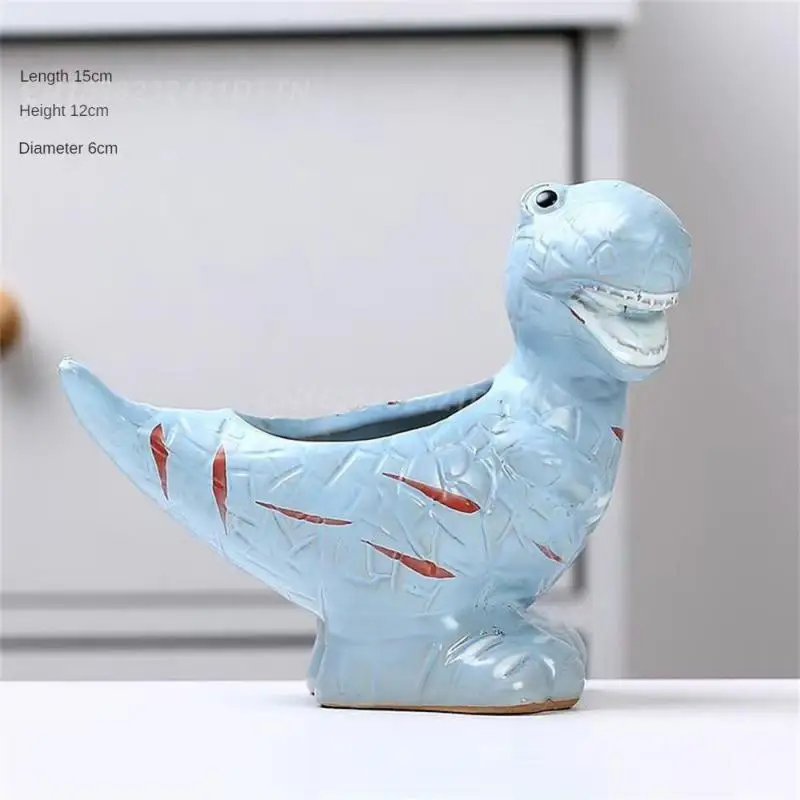 Succulent Planter Pot 15*6cm Cartoon Creative Mini Garden Decoration Planters Pot With Drain Holes Dinosaur Shaped Cartoon Cute