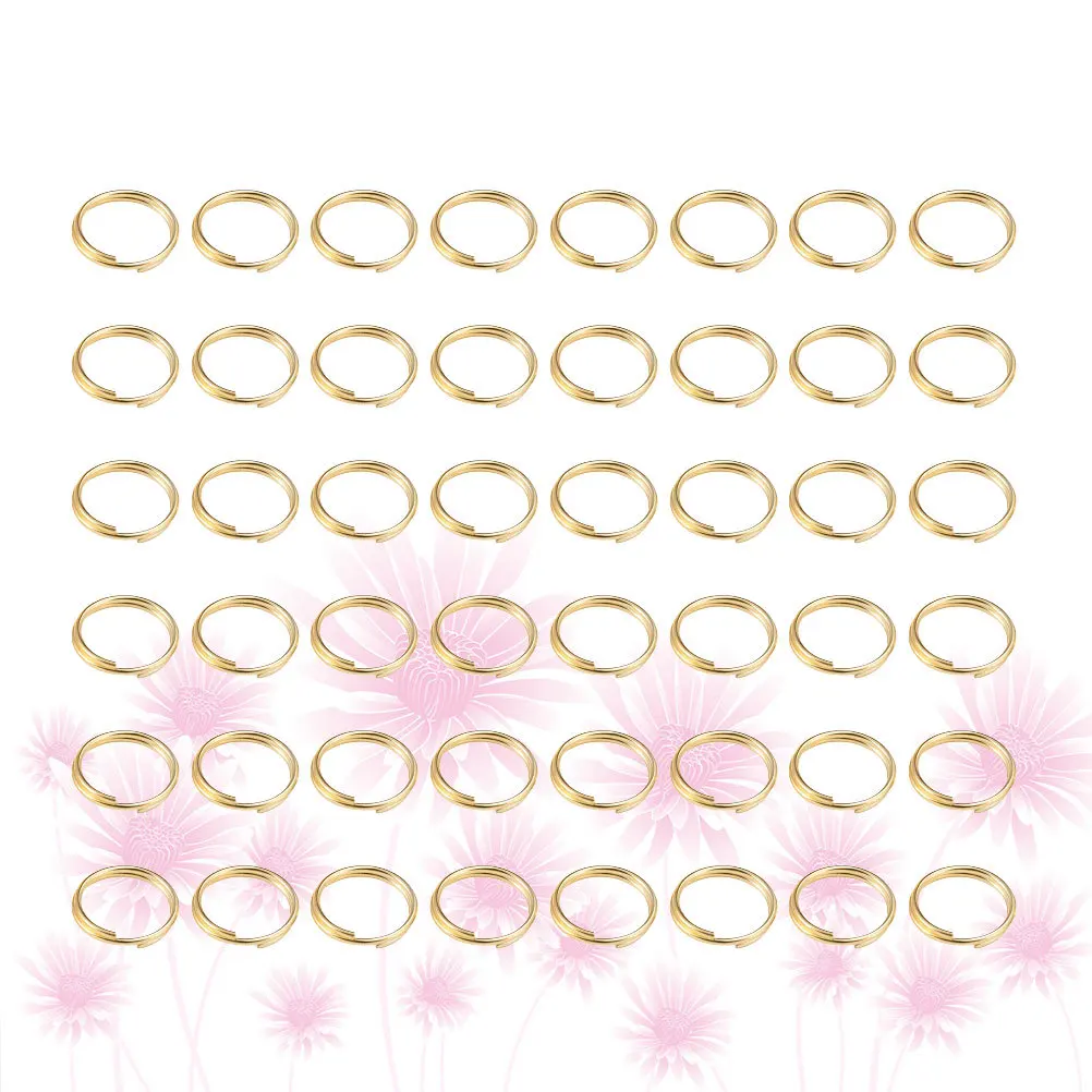 

500Pcs Jewelry Making Kit Opening Rings Round Shape Double Circle Bright Color Lightweight for Earrings DIY Crafts