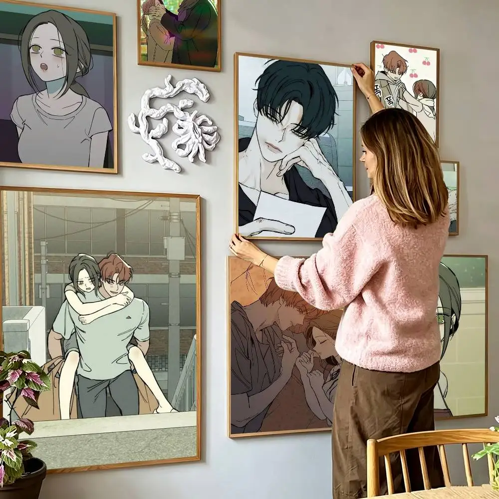 Tears on a Withered Flower Square  Poster High Quality Dorm Living Room Aesthetic Wall Decoration Painting Stickers Gift