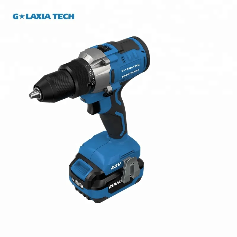 

Cordless Brushless Electric Hand Drill with Rechargeable 20V Li-Ion Lithium Battery