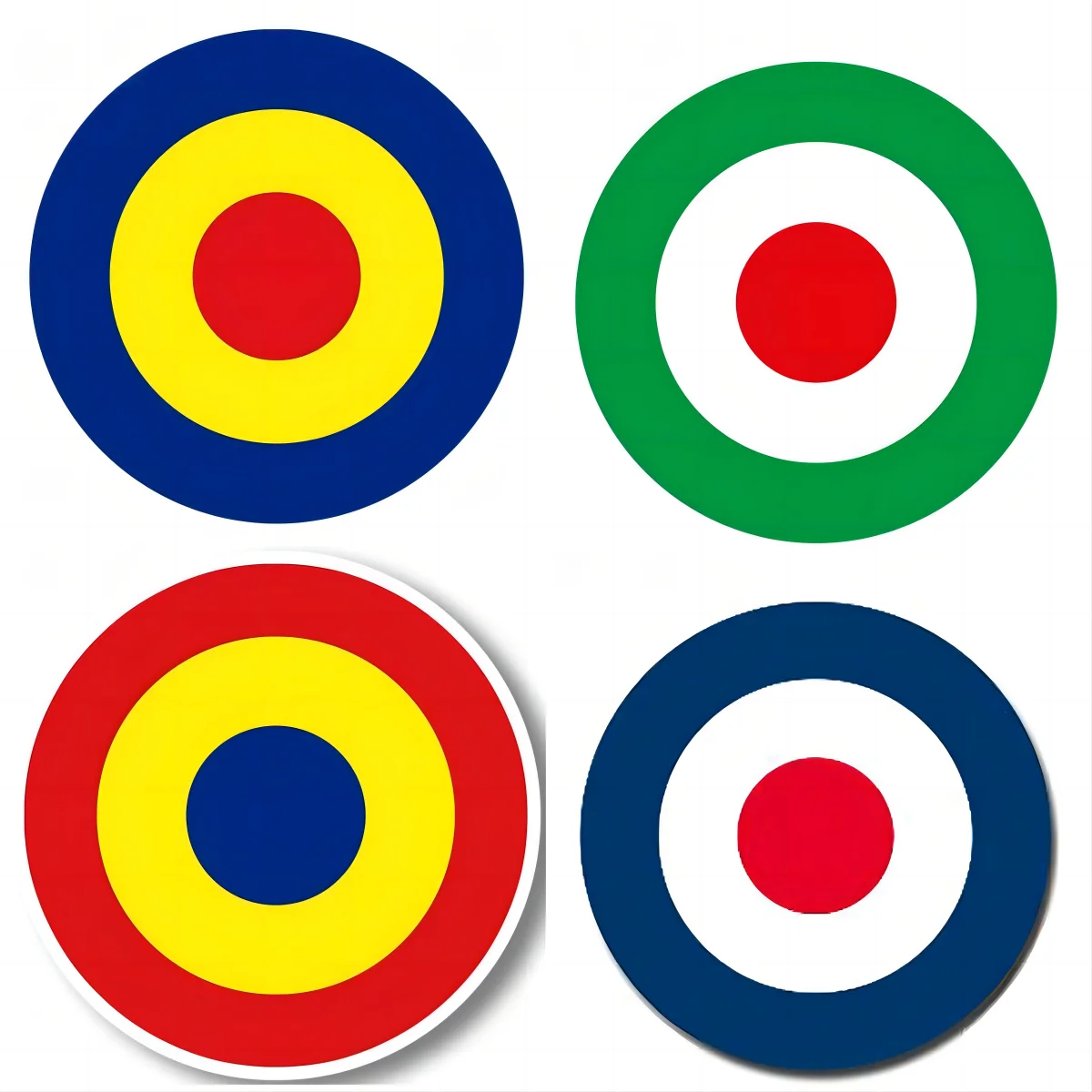 Fine Glossy RAF Roundel Car Sticker The Who Mod Target Decal Fuel Tank Cap Stickers Waterproof Car Accessories