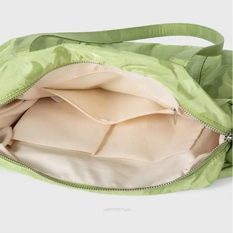 X5XA Commute Shoulder Bag with Dotted Pattern, Soft Polyester Carry Purse with Top Closure and Organized Interior Pockets