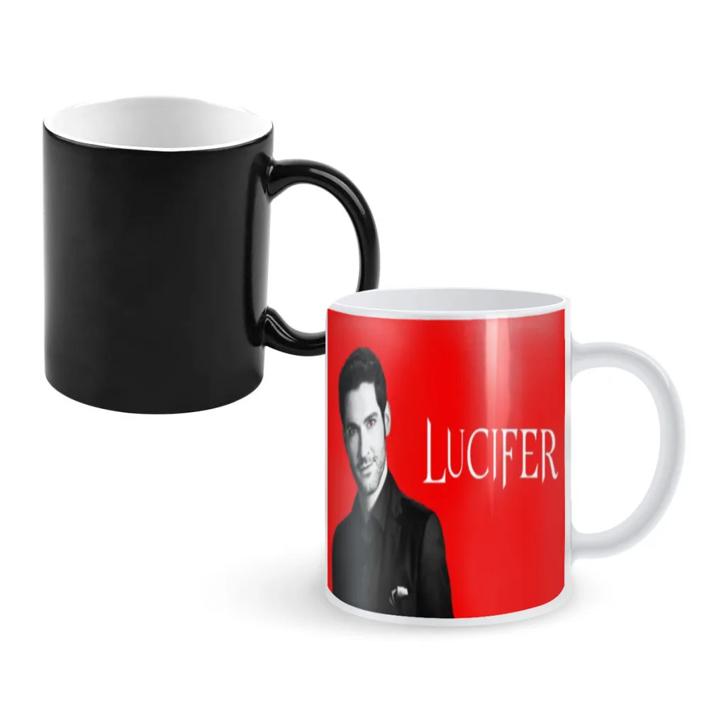 

Lucifer Morningstar Crime Tom Ellis Newest Design Coffee Mugs Heat Color Changing Milk Tea Cup Colorcup For Birthday Gifts