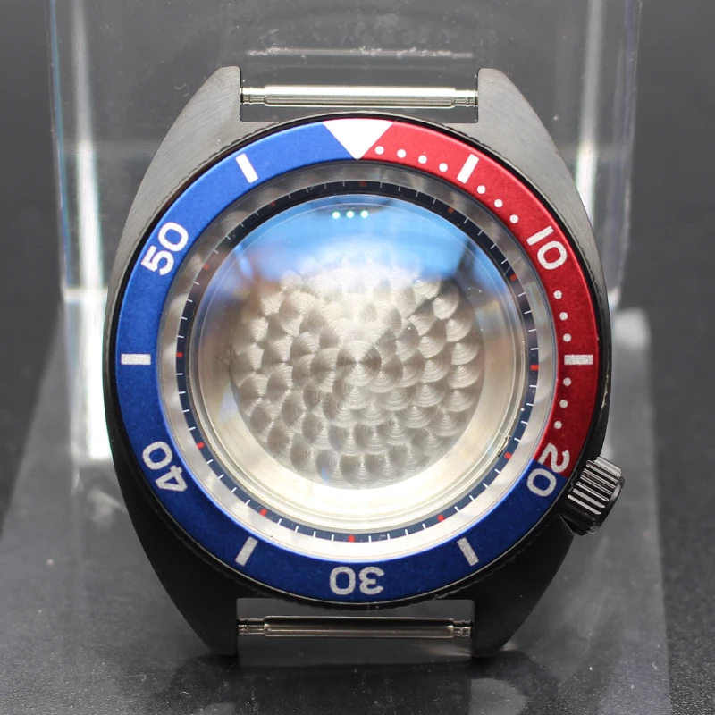 Cajas de reloj mecánico de 41MM con anillo de capítulos de zafiro para Mod SKX Tuna Turtle Seiko NH35 NH36 NH38 4R36 Movts tornillo en corona