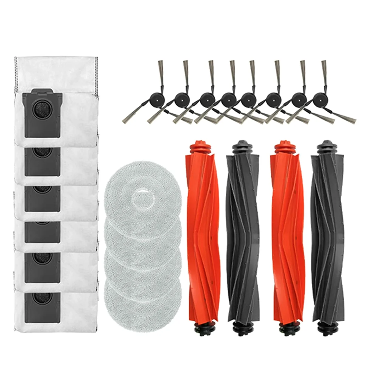 ل X40/X40Pro/X40 الترا استبدال فرشاة رئيسية الجانب فرشاة تصفية خرقة كيس لجميع الغبار ممسحة القماش