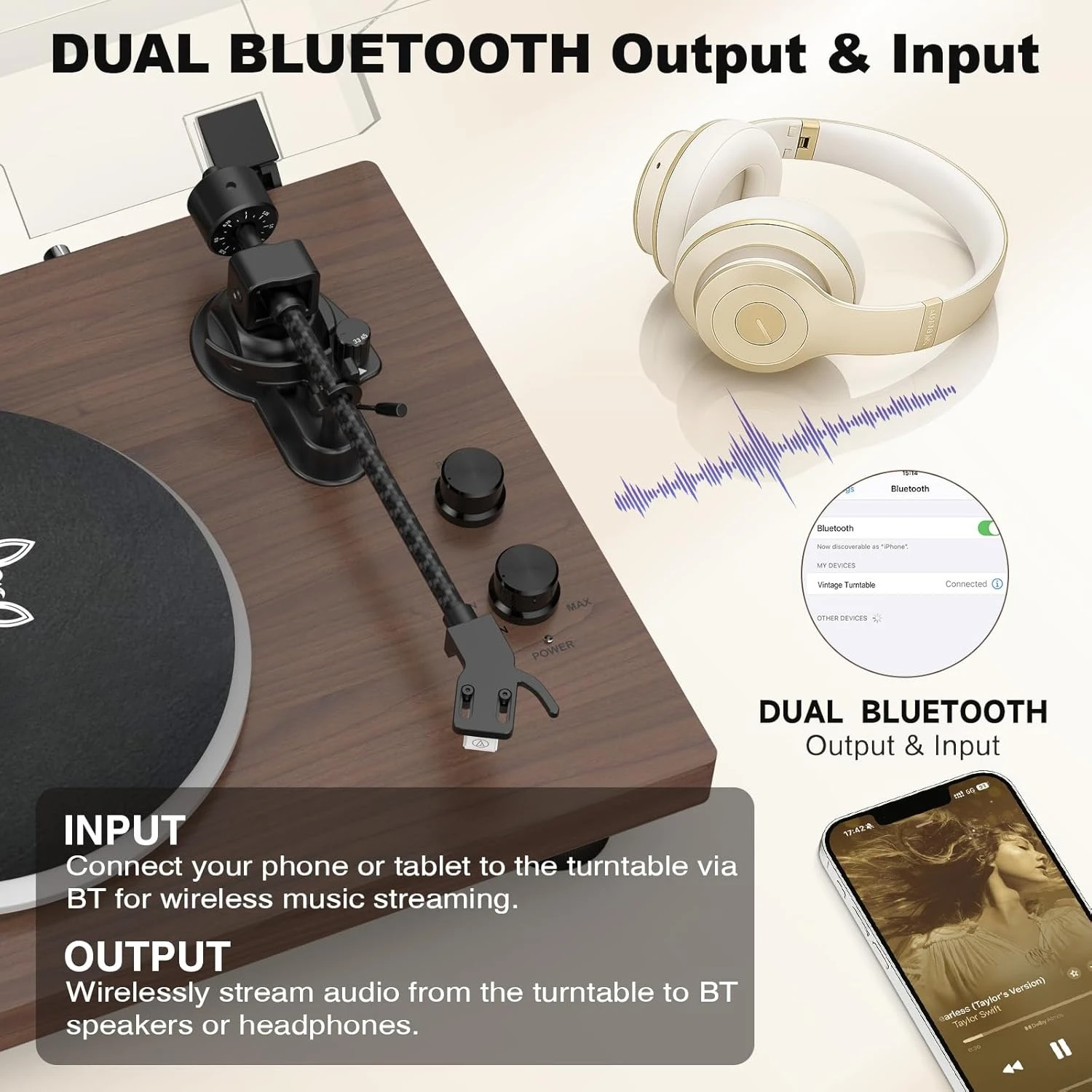 

Проигрыватель виниловых пластинок с динамиками на книжной полке мощностью 24 Вт (мощный бас), проигрыватель системы Hi-Fi для виниловых пластинок, винтажный виниловый проигрыватель, новинка