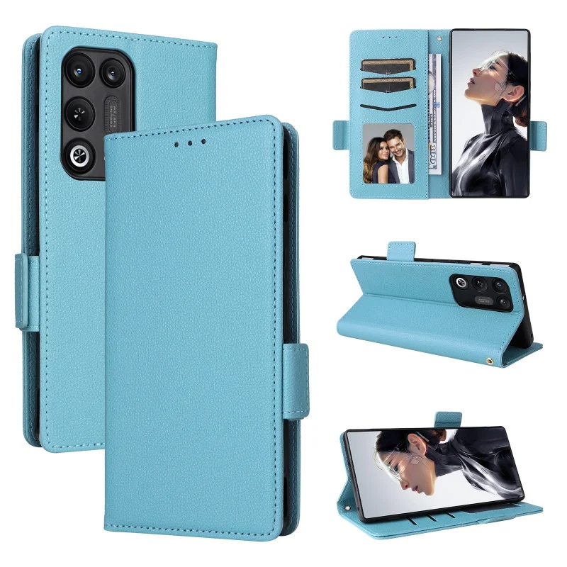 For ZTE Nubia RedMagic11 Air 5G luxury smooth side buckle wallet magnetic case mobile phone litchi pattern flip protective case
