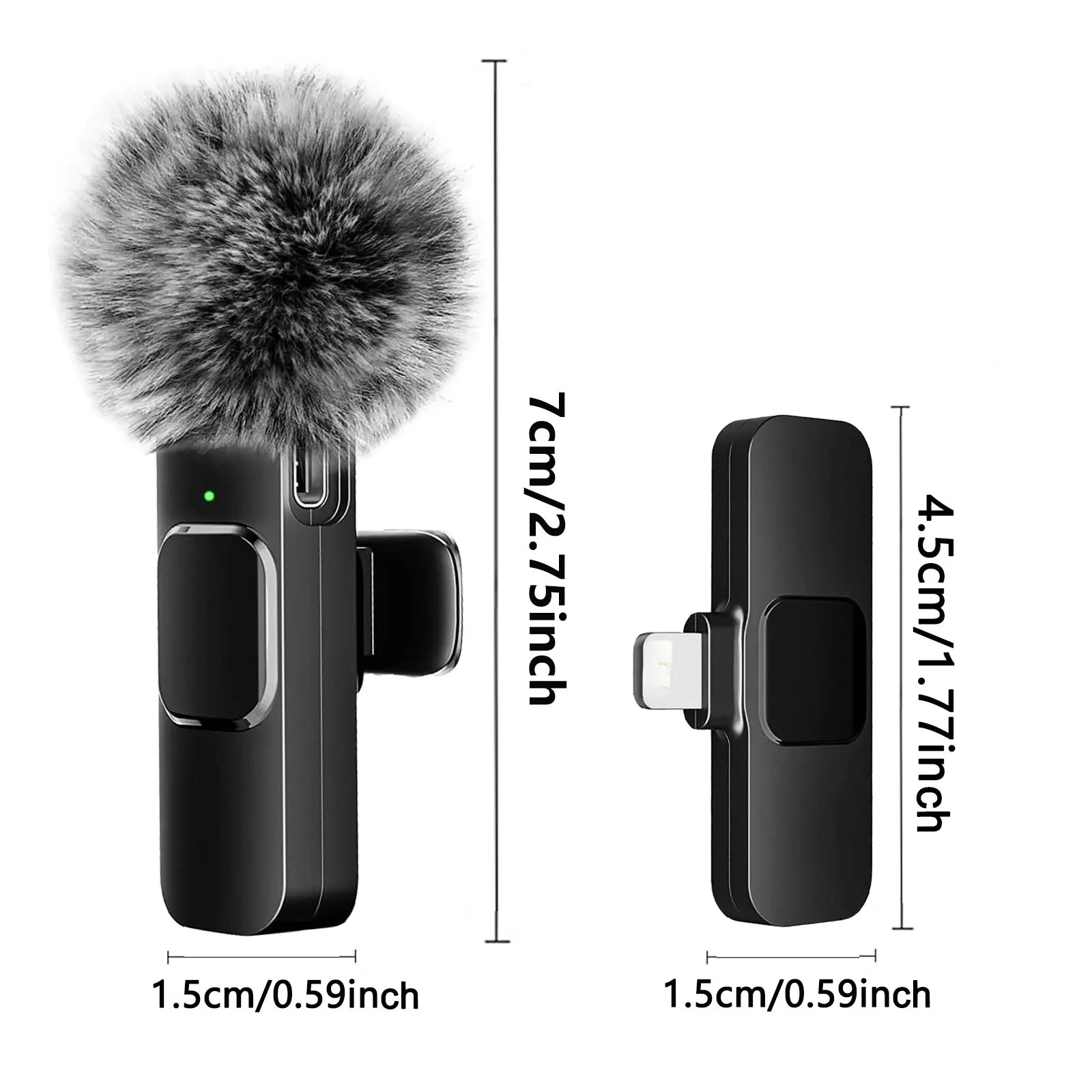 Professional Wireless Lavalier Microphone for Type C iPad Android Live Broadcast Gaming Recording Interview Mini Microphones