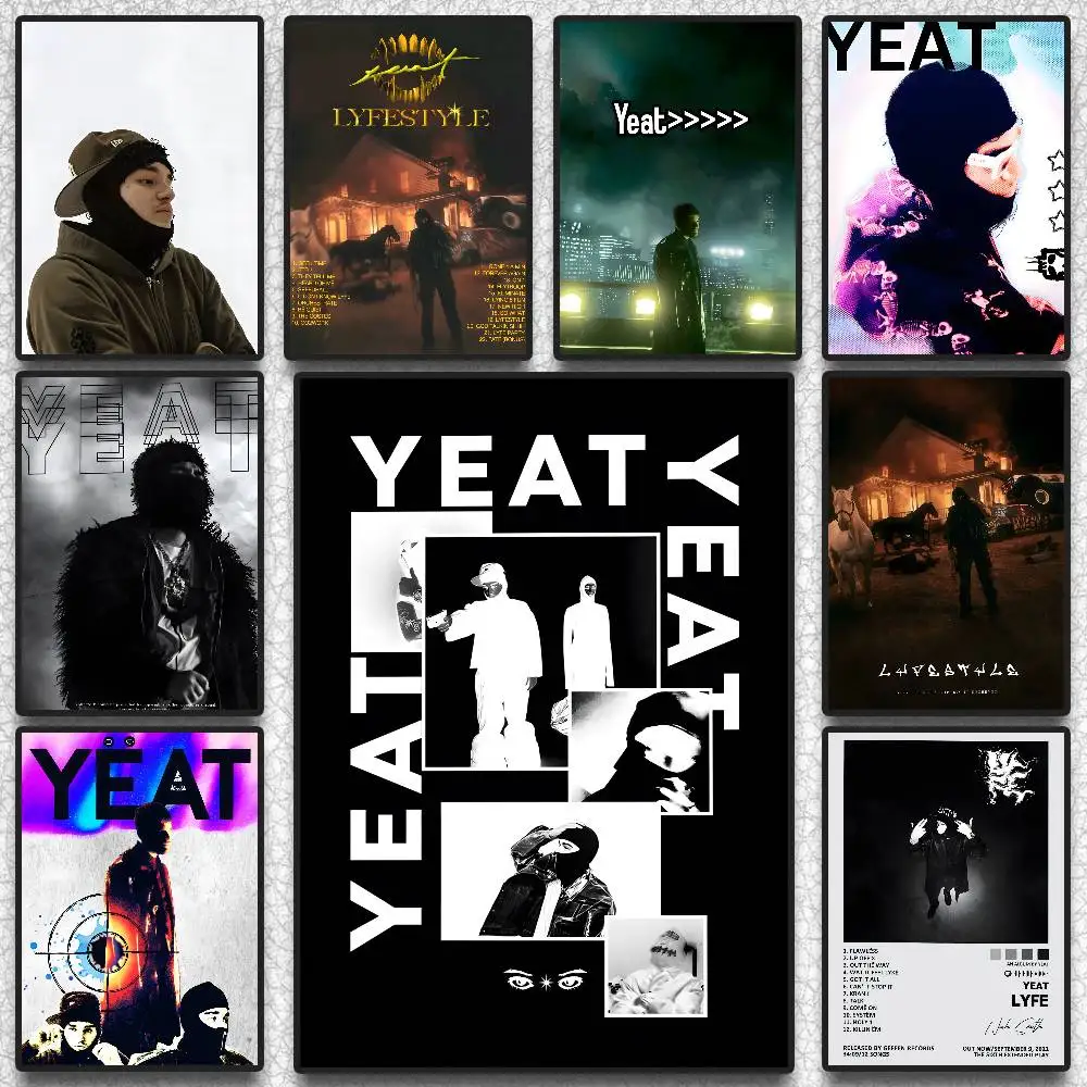 SINGER Y-Yeat Lyfestyle альбом постер HD искусство липкая стена водостойкая домашняя гостиная спальня бар эстетическое украшение