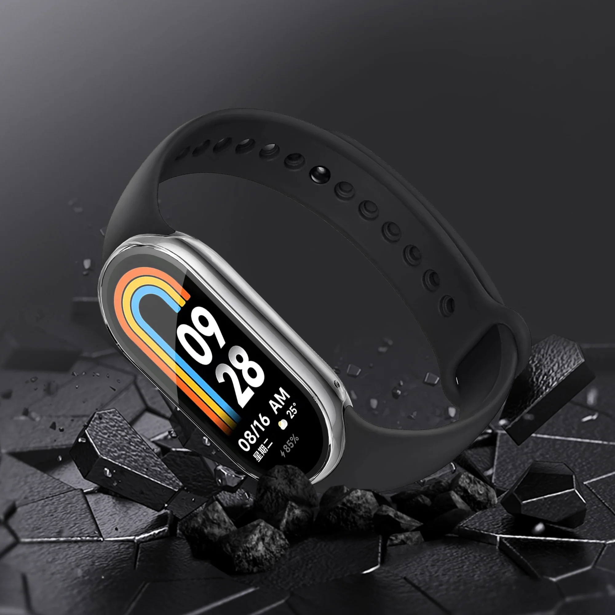 Gehärtetes Glas + PC-Schutzhülle für Xiaomi Mi Band 11, 10, 9, 8 – stoßfestes, hartes Displayschutzcover, Zubehör für Xiaomi Smart Band 11, 10, 9. – Detail 8