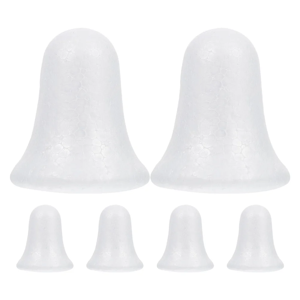 

6pcs Foam Bells For Christmas Decorations Diy Craft Material Lightweight Festive Jingle Bell Ornaments Holiday Tree Hanging