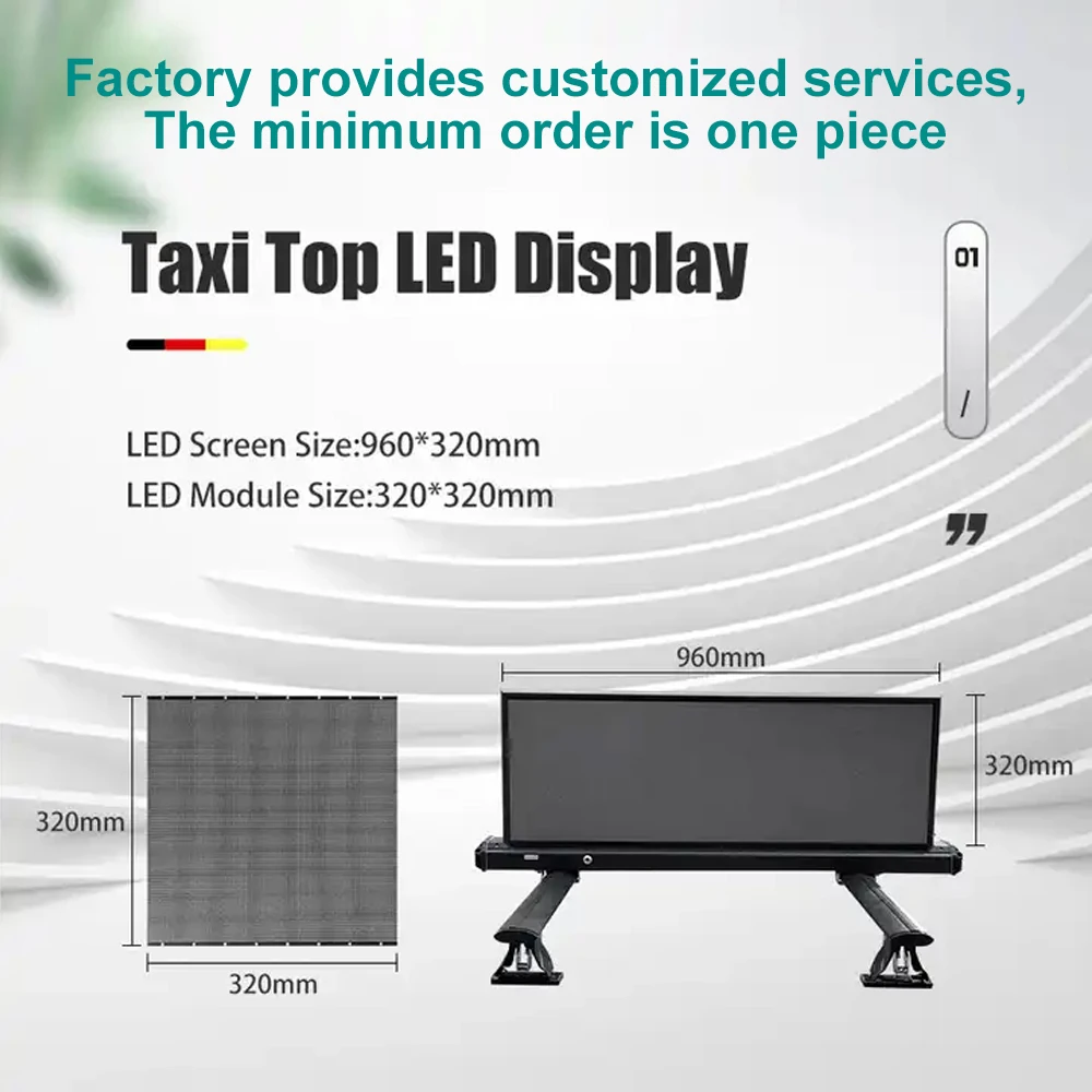 Taxi Roof Advertising Led Display Digital Signs Advertising Screens for Cars Double Sided Outdoor Scrolling Car Top Led Display