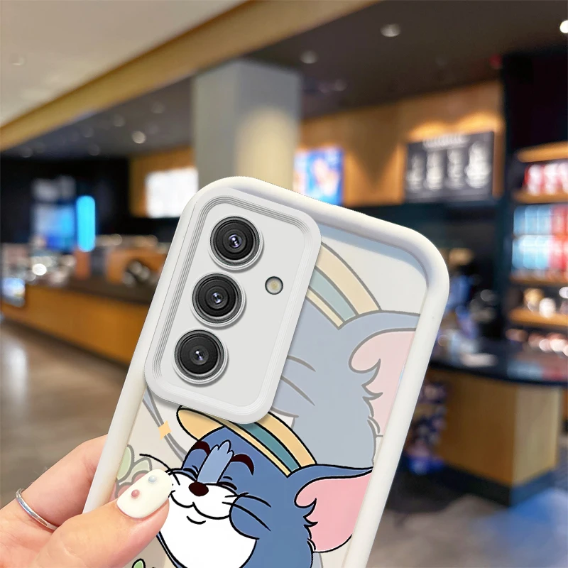 Tom and Jerry Non-Slip Phone Case For Samsung Galaxy S24 S23 S22 S21 Ultra Plus S23 S21 S20 FE Popular Silicone Shockproof Cover