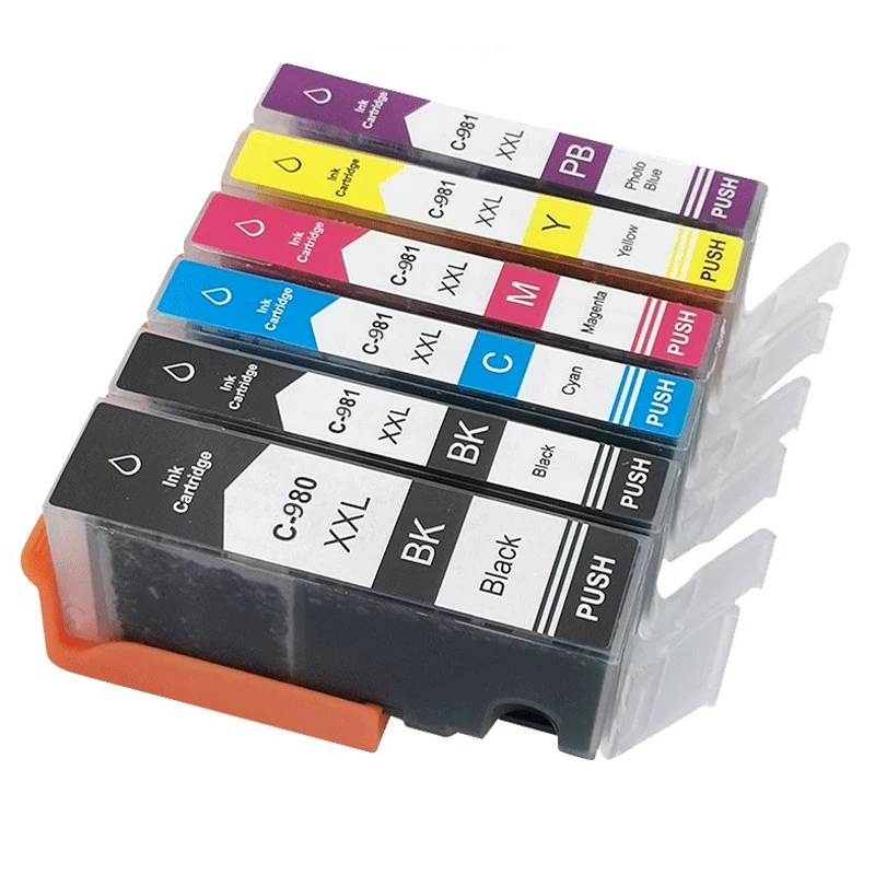 For Canon 980 981 PGI980 CLI981 PGI-980 CLI-981 ink Cartridge Compatible for PIXMA TS6290 TS8190 TS8195 TS8290 TS9590 Printer