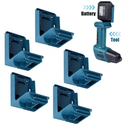 5 Pack Power Tool Battery Mount Holder For Makita 2in1 Stand For Makita 18V Battery Tool Storage Rack Bracket case