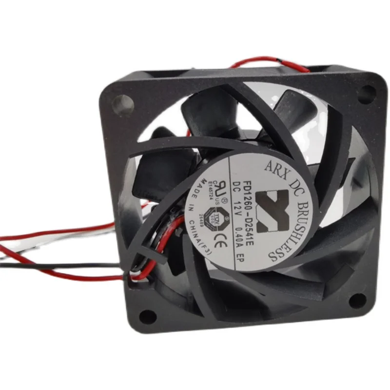 Sanji FD1260-D2541E ลูกปืน12V 0.4A ลมขนาดใหญ่6025 6ซม. fan60ระบายความร้อน * 60*25มม.