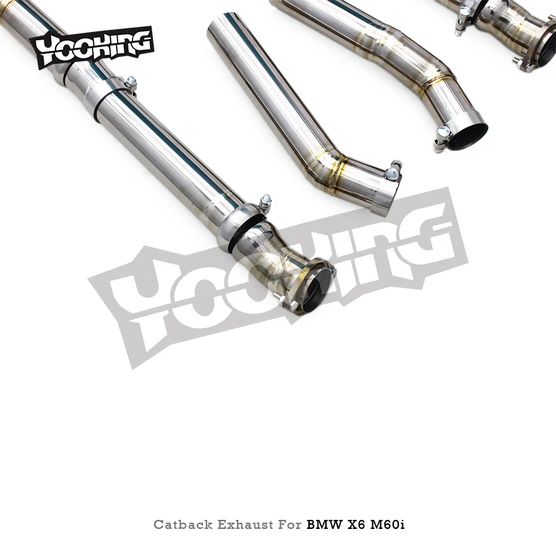 Custom Titanium Pipes Catback For BMW X5 G05 X6 G05 M50i M60i 4.4TT 2019-2024 Valvetronic Exhaust System Enhanced Sound