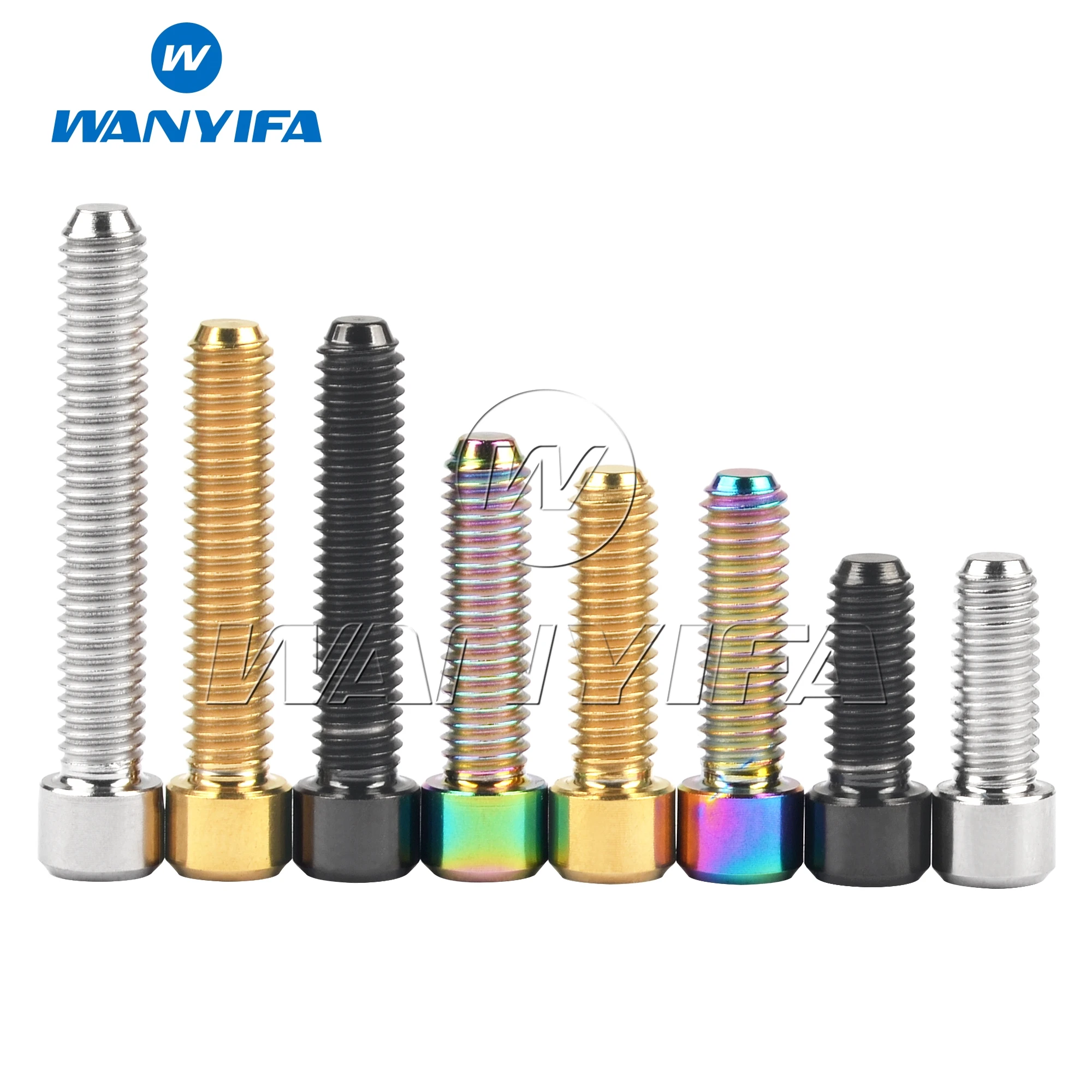 Wanyifa Titanium Bolt M4 X 10 13.5 15 20 25mm Allen Key Small Head Screw for Bicycle Rear/front Derailleur H/L Adjustment