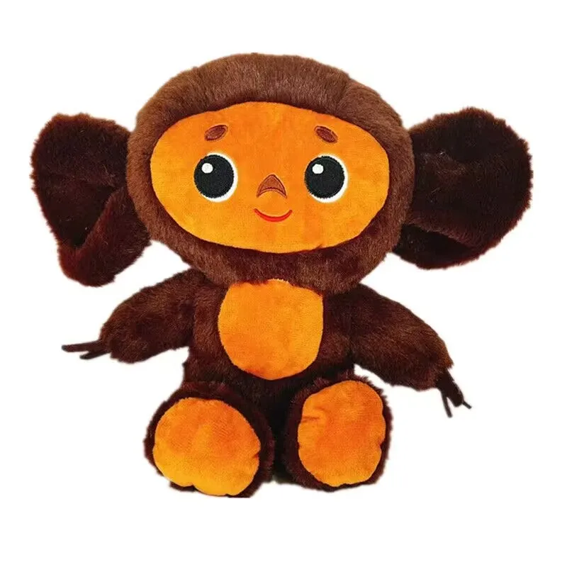 35cm Kawaii Plush Cheburashka Toy Big Eyes Monkey Stuffed Soft Russia Anime Monkey Appease Doll Toys Birthday Gift