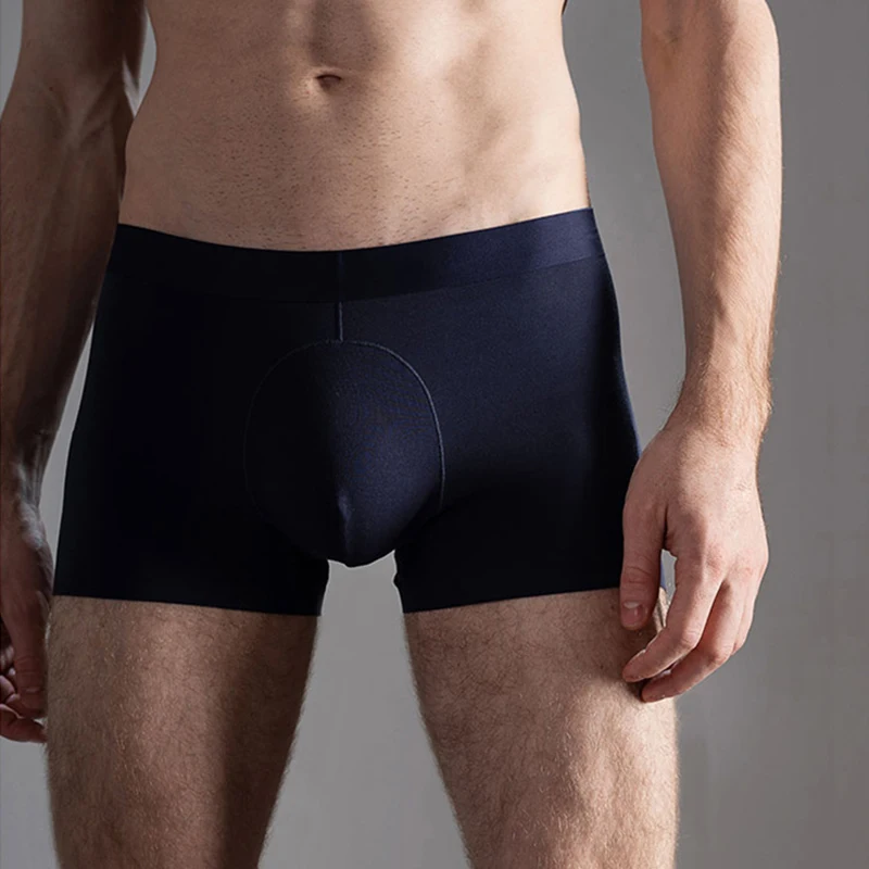 Modal Männer Boxer Unterwäsche sexy anti bakterielle Boxershorts atmungsaktive weiche Unterhose nahtlos bequem u Beutel Herren Höschen