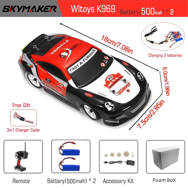 ラジコンカー 1/28 4WD K969RC ドリフトタイプ RCカー 完成品 Wltoys K969 1:28 rcカー4WD 2.4グラムリモコン合金車rcドリフト