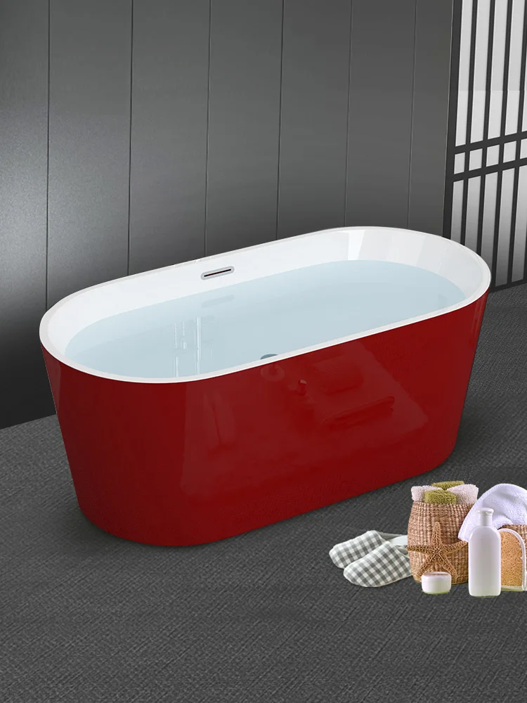 Bathtub household acrylic independent one bathroom adult small bathtub Japanese online celebrity