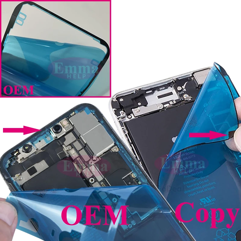 EmmaHelp 3pcs OEM LCD Screen Display Glue Waterproof Sticker for iPhone 11 12 13 7 8 Plus XS X 14 Adhesive Frame Seal Tape