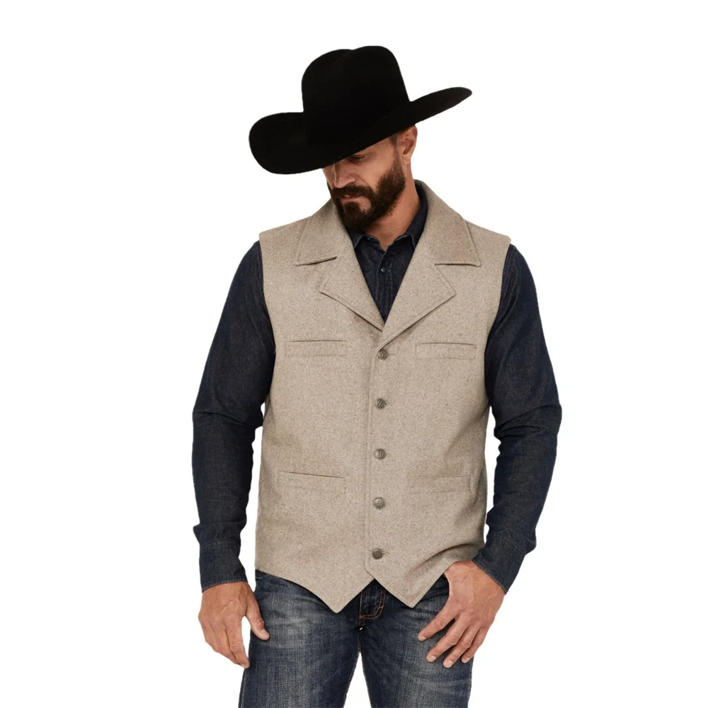 Men's Clothing Vests Slim Fit Suit Waistcoat For Groom Man Customizable Colors Plus Size Casual Gilet Notched Lapel Jacket